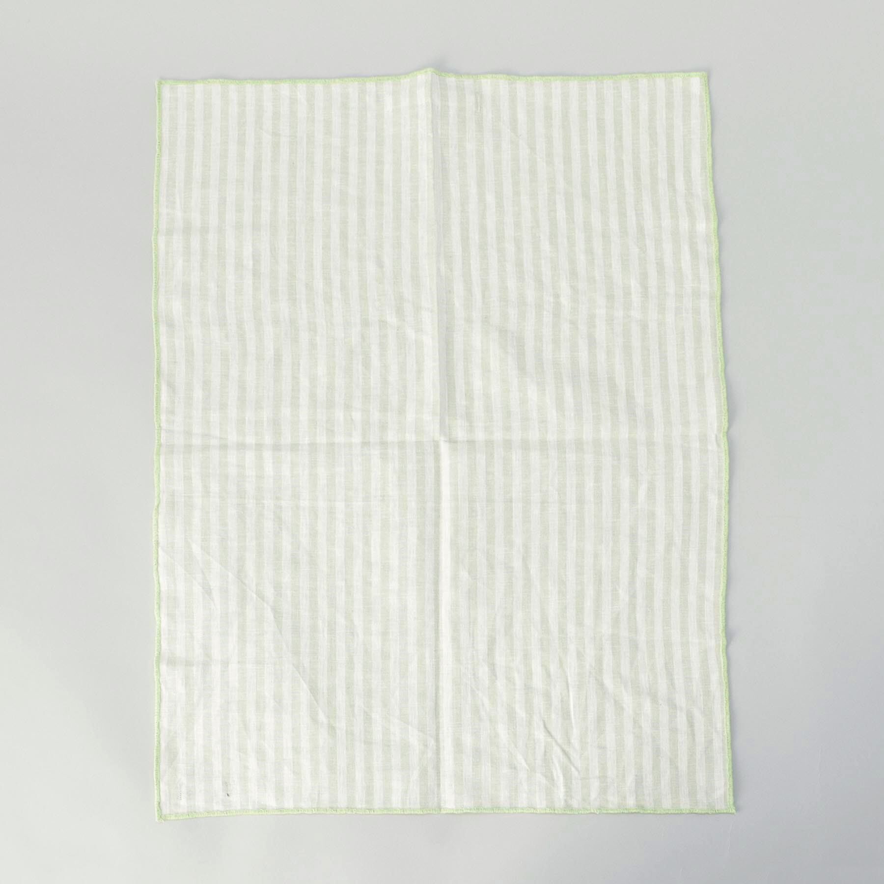 212 KITCHEN STORE「ブロックストライプ リネンコットン キッチンクロス L 45x60cm LGR ＜212Kオリジナル」|食器・キッチングッズ|