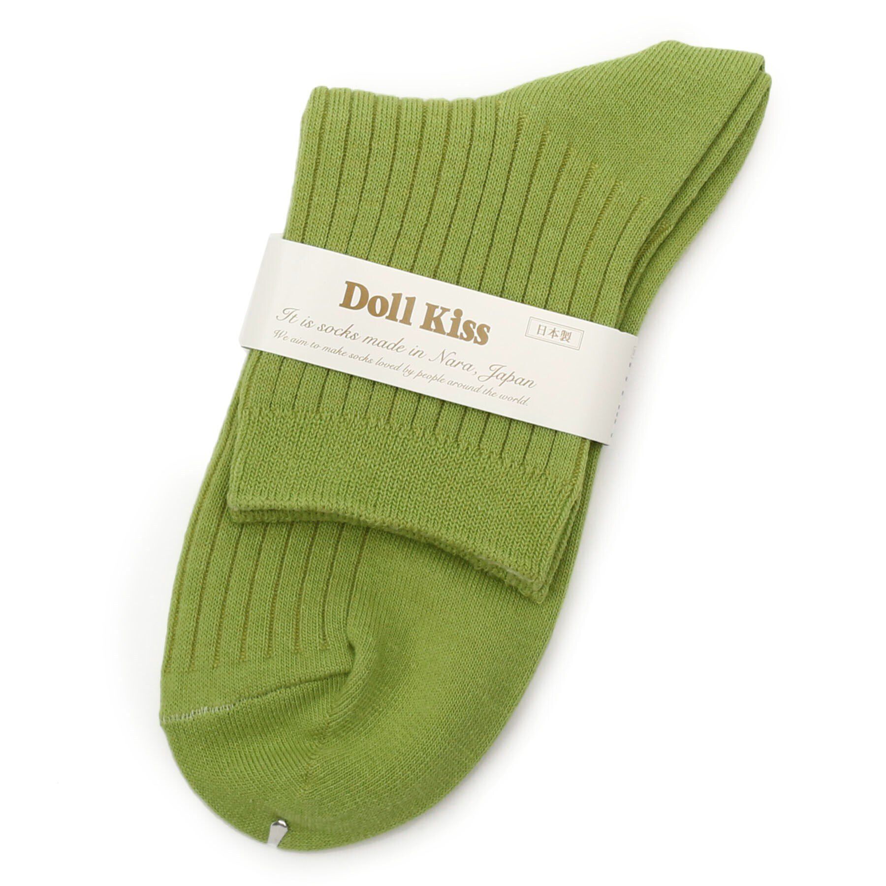 Doll Kiss「15色展開リブ無地クルーソックス　靴下」|ソックス|ｸﾞﾘｰﾝ(122)