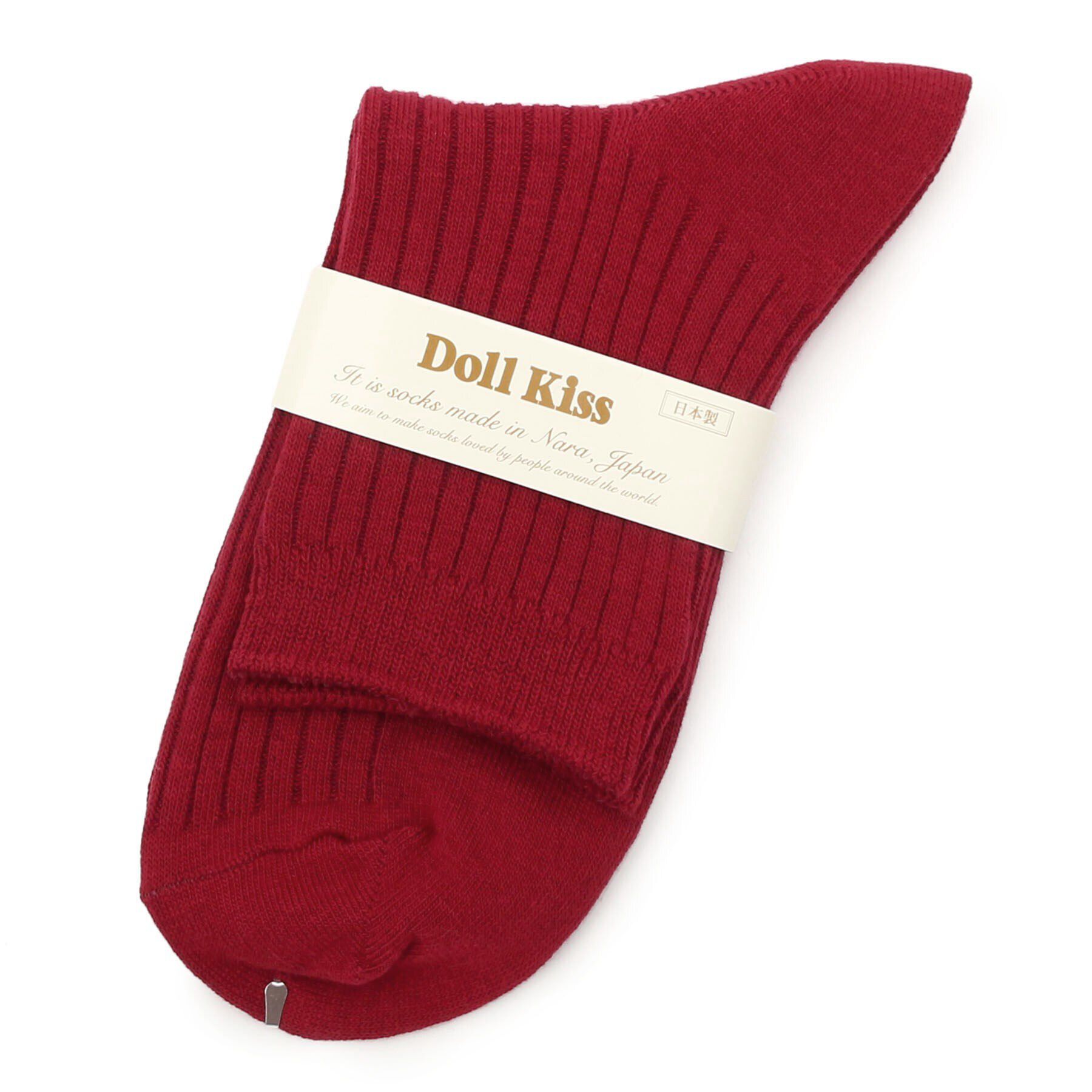 Doll Kiss「15色展開リブ無地クルーソックス　靴下」|ソックス|ﾜｲﾝﾚｯﾄﾞ(963)