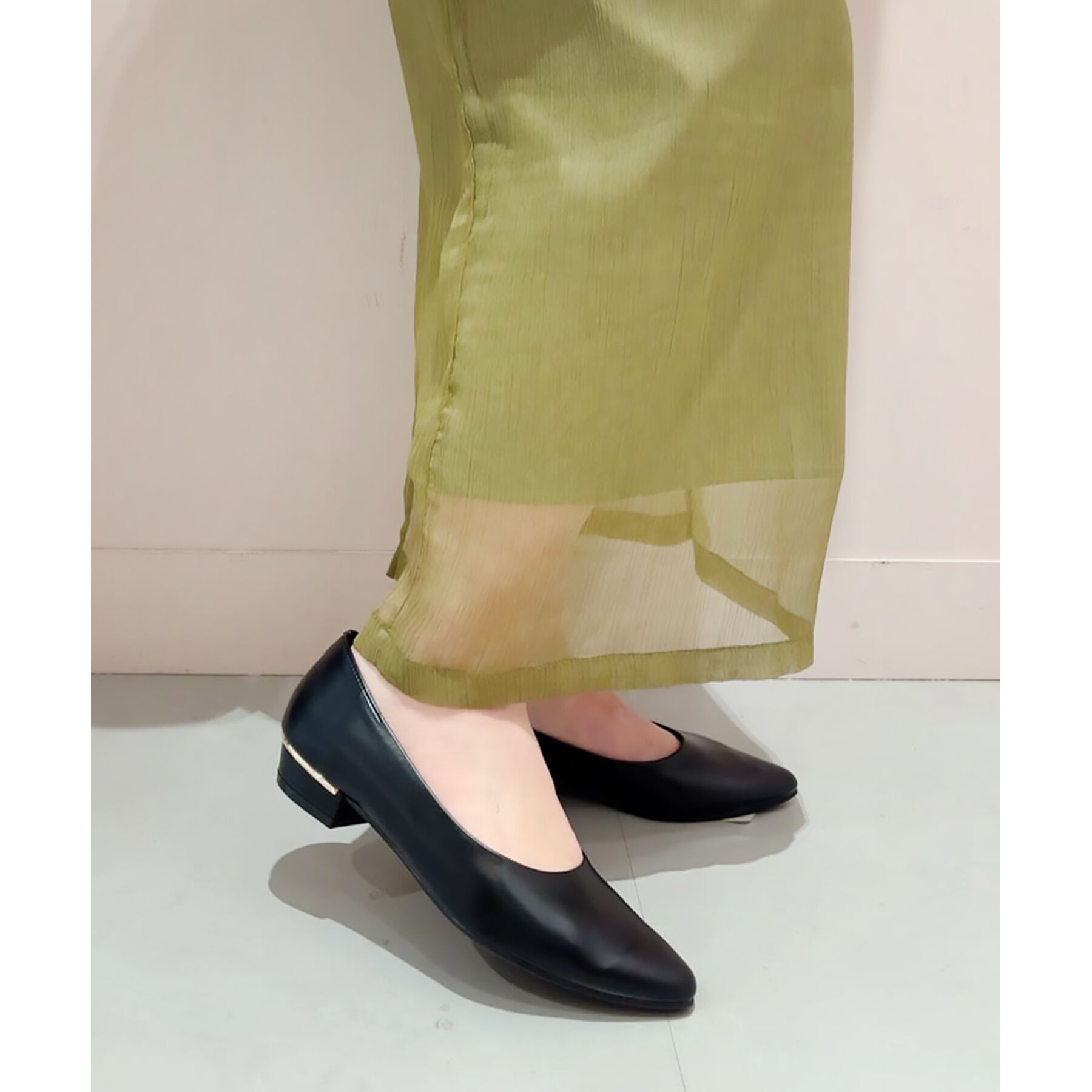 ESPERANZA「《定番》晴雨兼用クッションフラットパンプス」|パンプス|