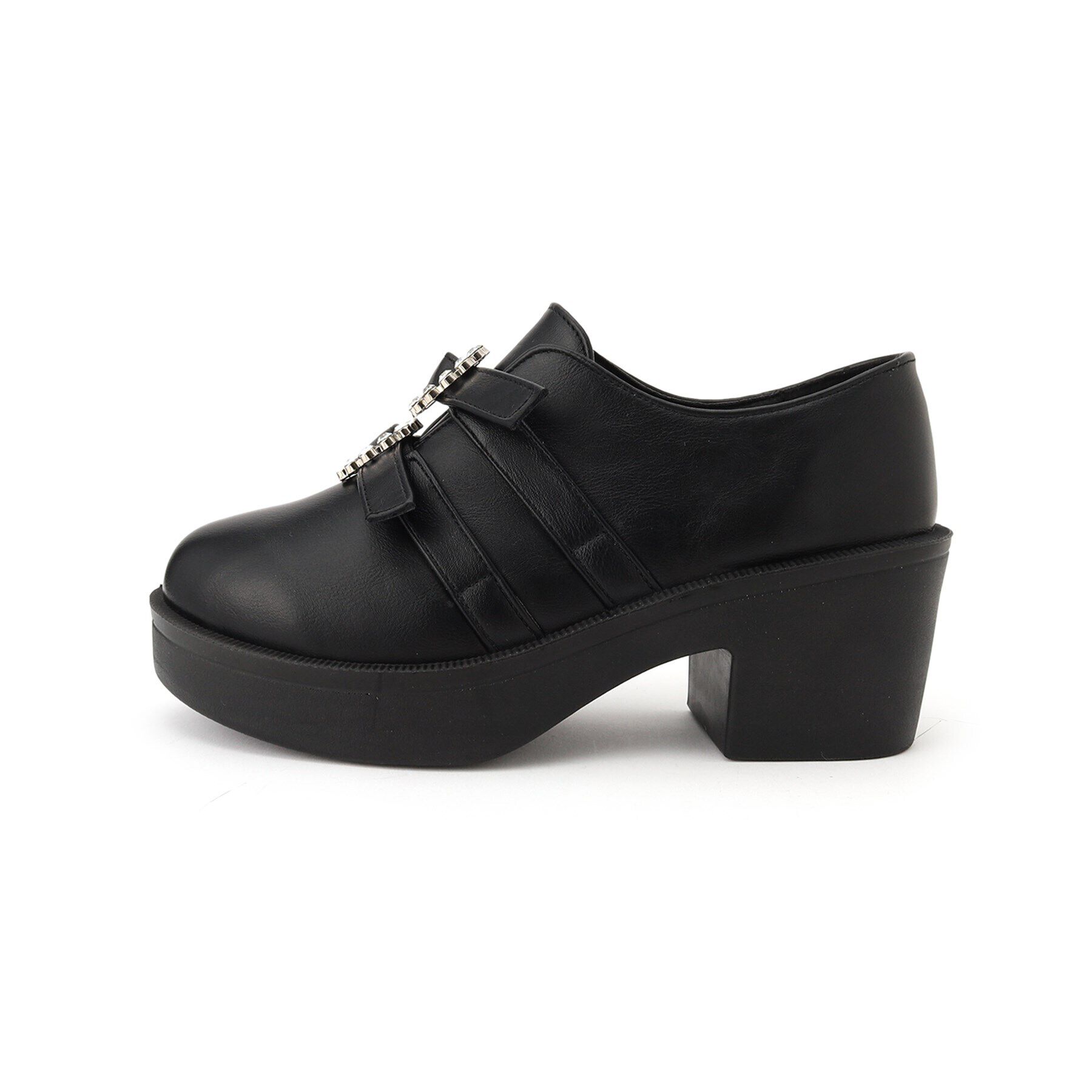 csT&P「軽量厚底ソール ダブルストーンモチーフローファー」|パンプス|