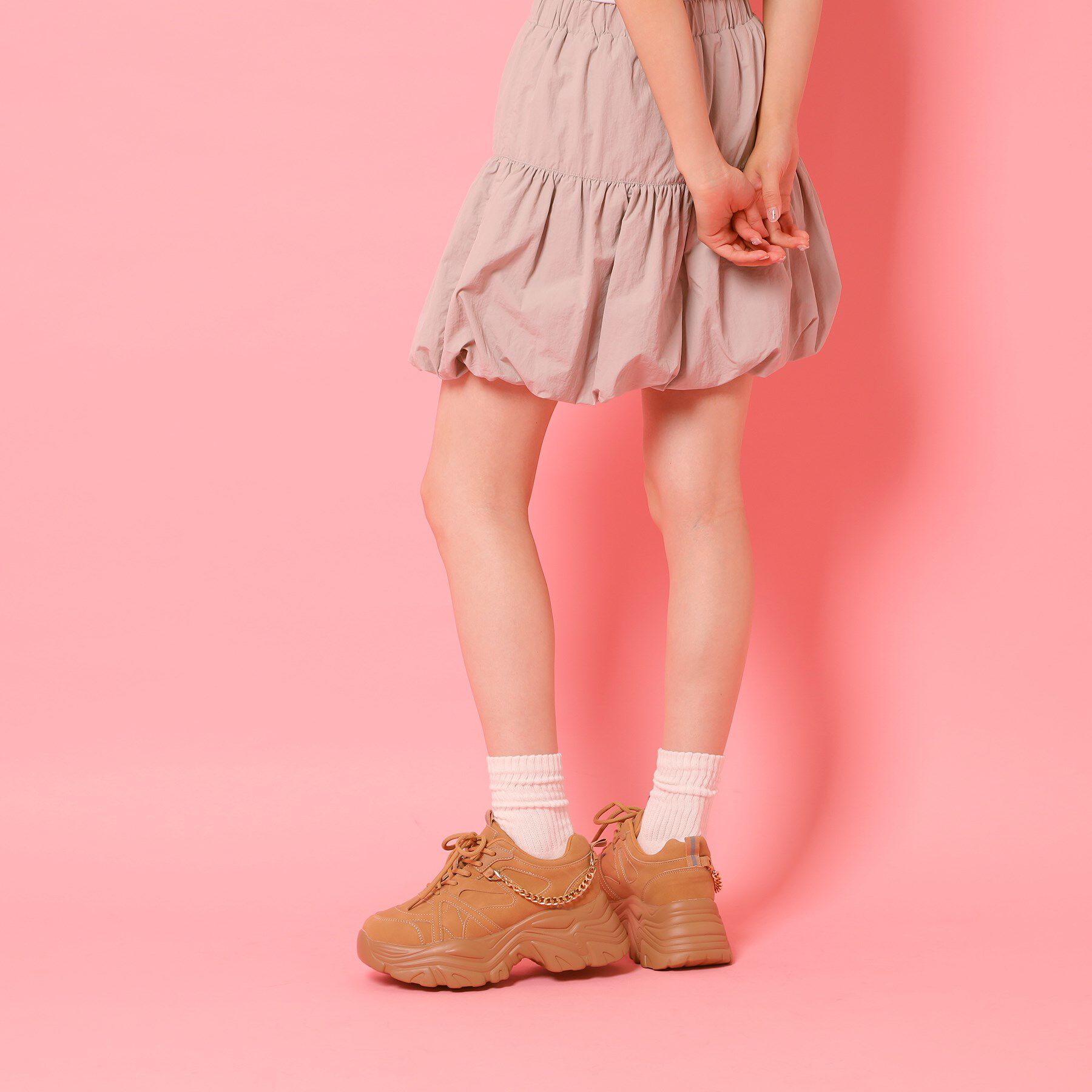 csT&P「【2WAYチェーン付き】軽量ボリュームソール厚底スニーカー」|スニーカー|