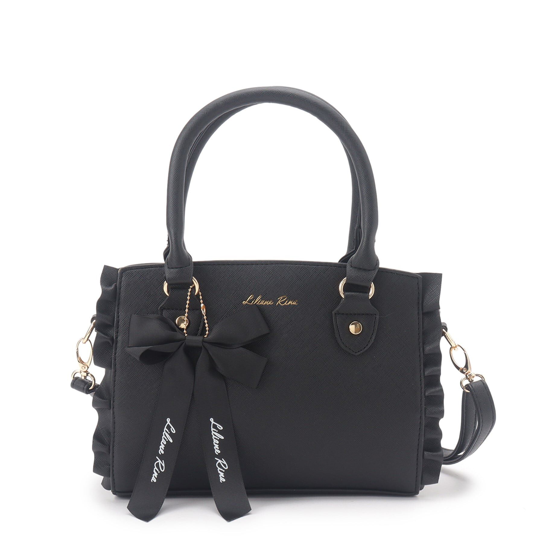 Ober Tashe「サイドフリル2WAYボストン」|ボストンバッグ|ブラック(019)