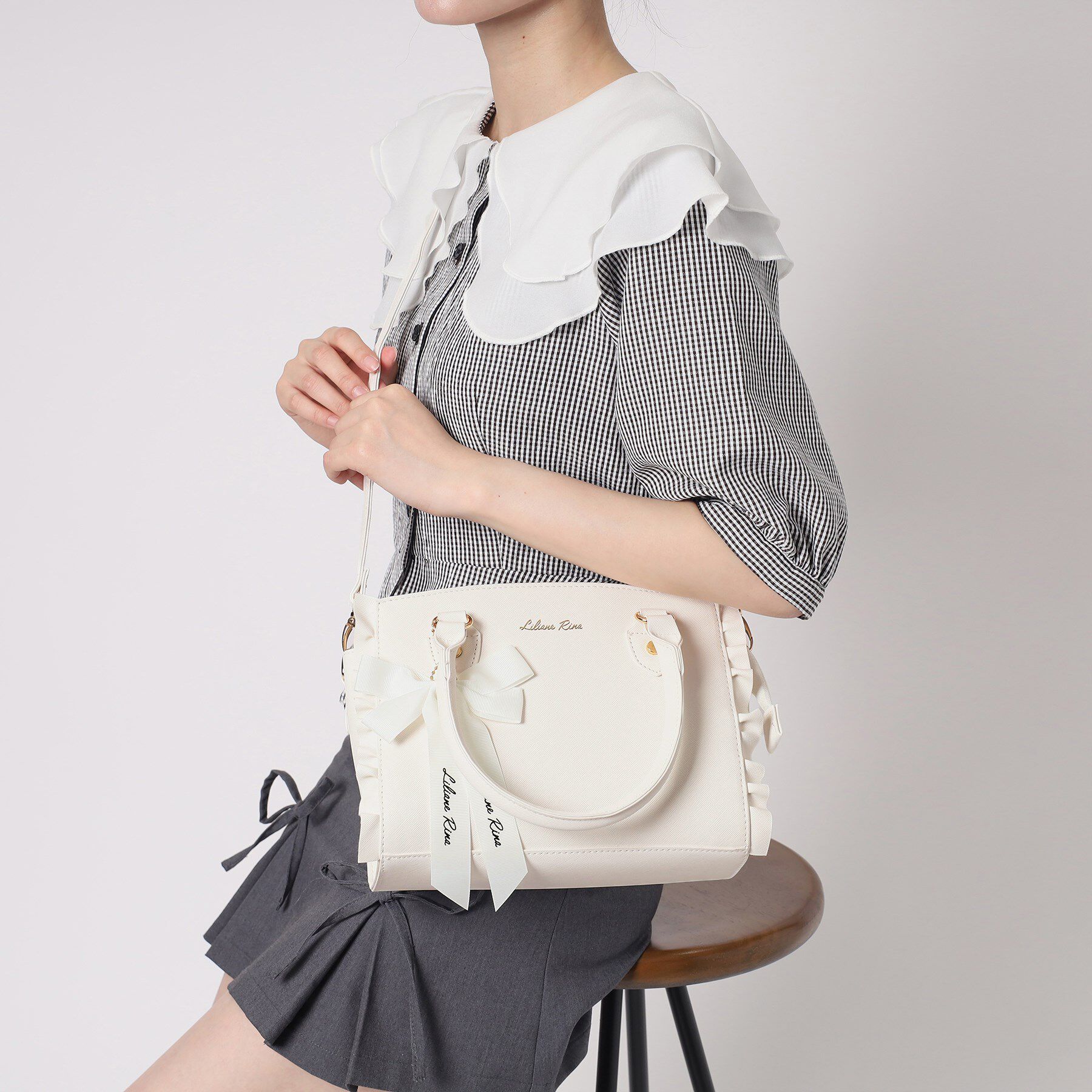 Ober Tashe「サイドフリル2WAYボストン」|ボストンバッグ|