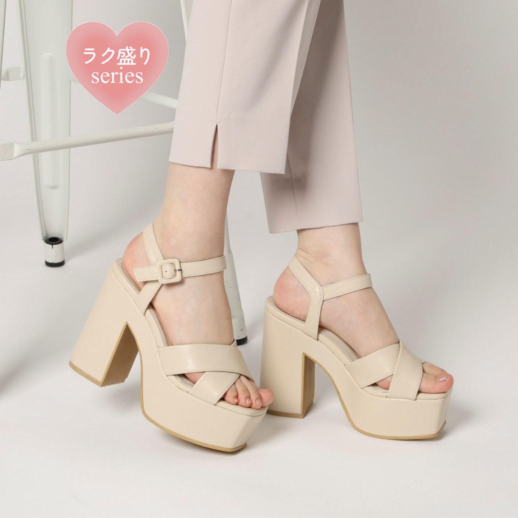 ESPERANZA「◆【ラク盛り／サンダル】リピーター続出／脚長美脚　ラク盛り厚底サンダル　24年Ver」|サンダル|