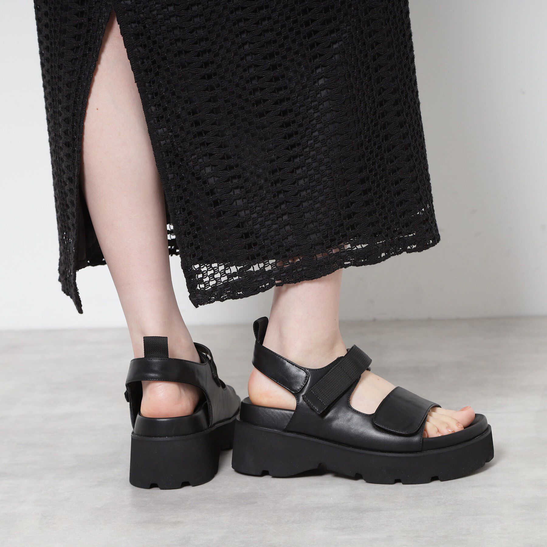 ESPERANZA「ダブルベルト厚底サンダル」|サンダル|