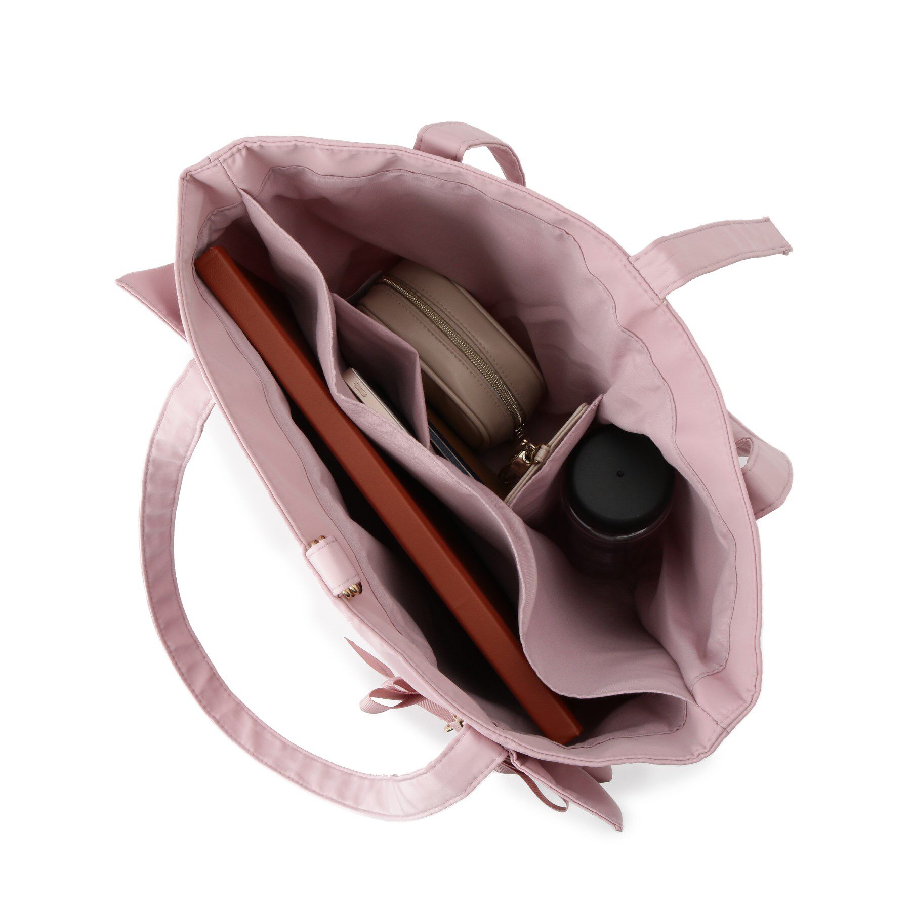 Ober Tashe「【キャリーオンベルト付き】フリルリボントートバッグ」|トートバッグ|