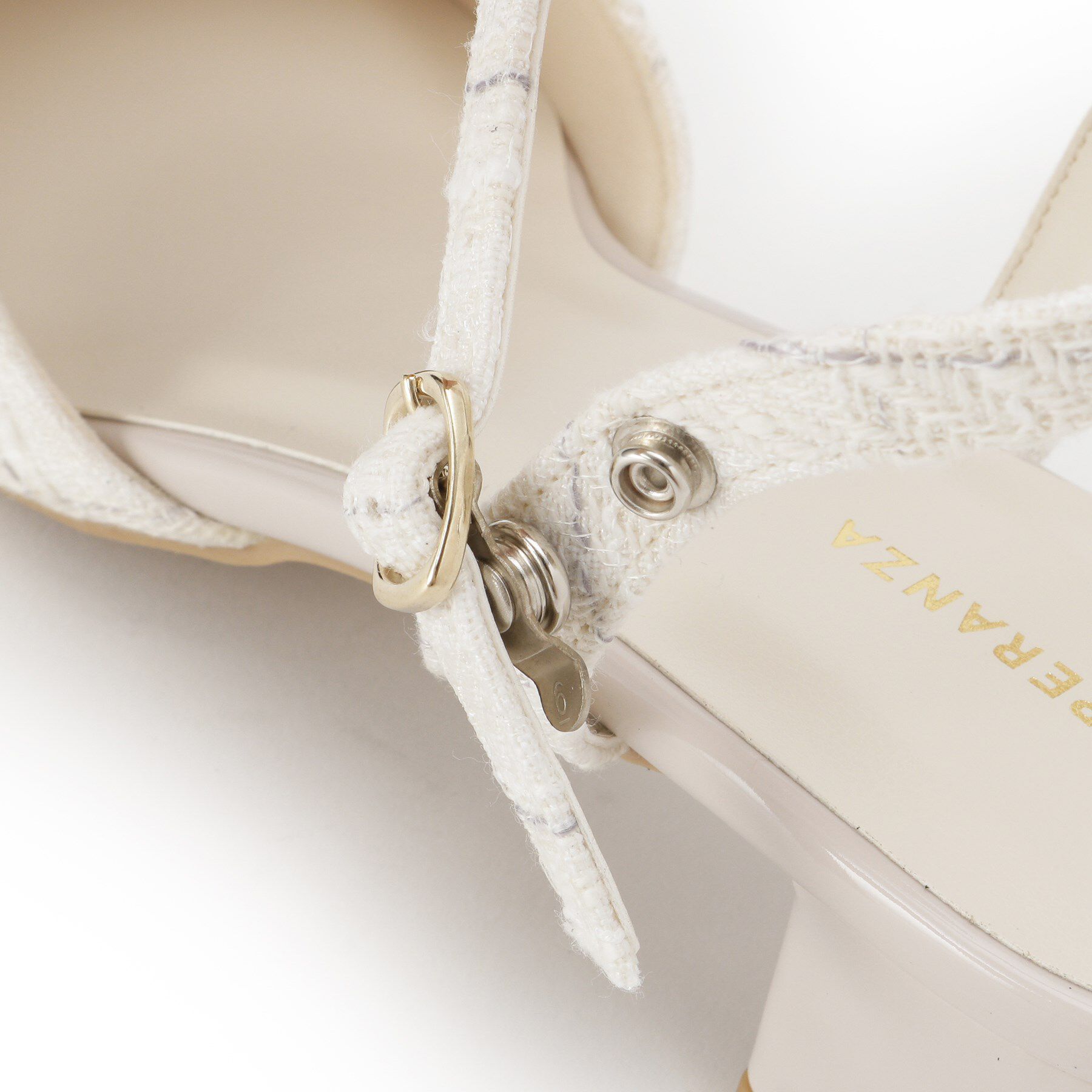 ESPERANZA「エナメル&times;ツイードストラップパンプス」|サンダル|