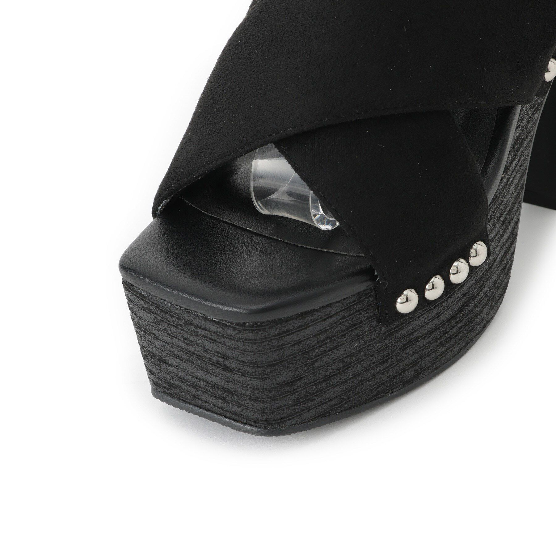 ESPERANZA「【ラク盛り／サンダル】リピーター続出／脚長美脚 クロススタッズサンダル」|サンダル|