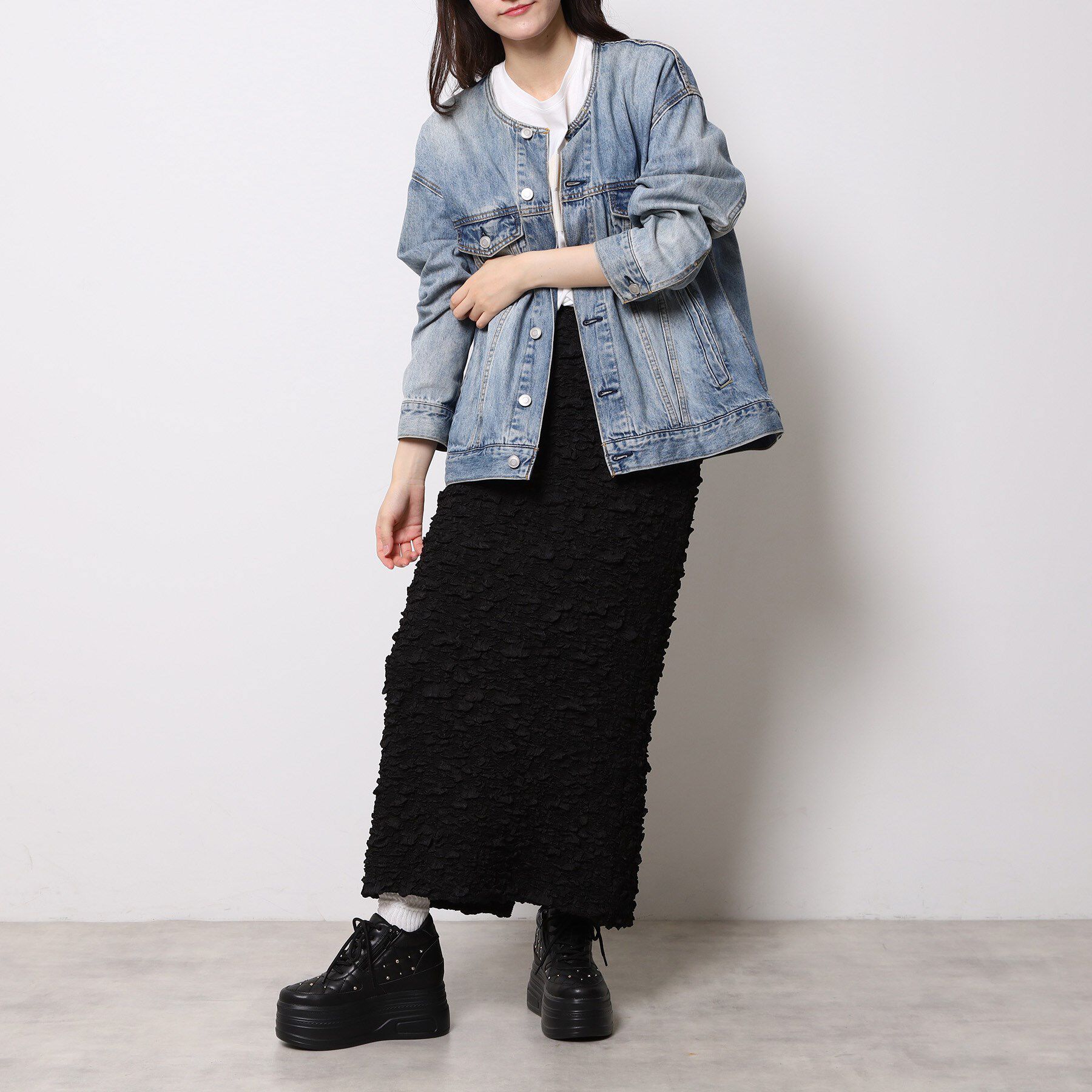 ESPERANZA「【EC先行販売】きゅんフィット厚底フラットキルティングスタッズスニーカー」|スニーカー|