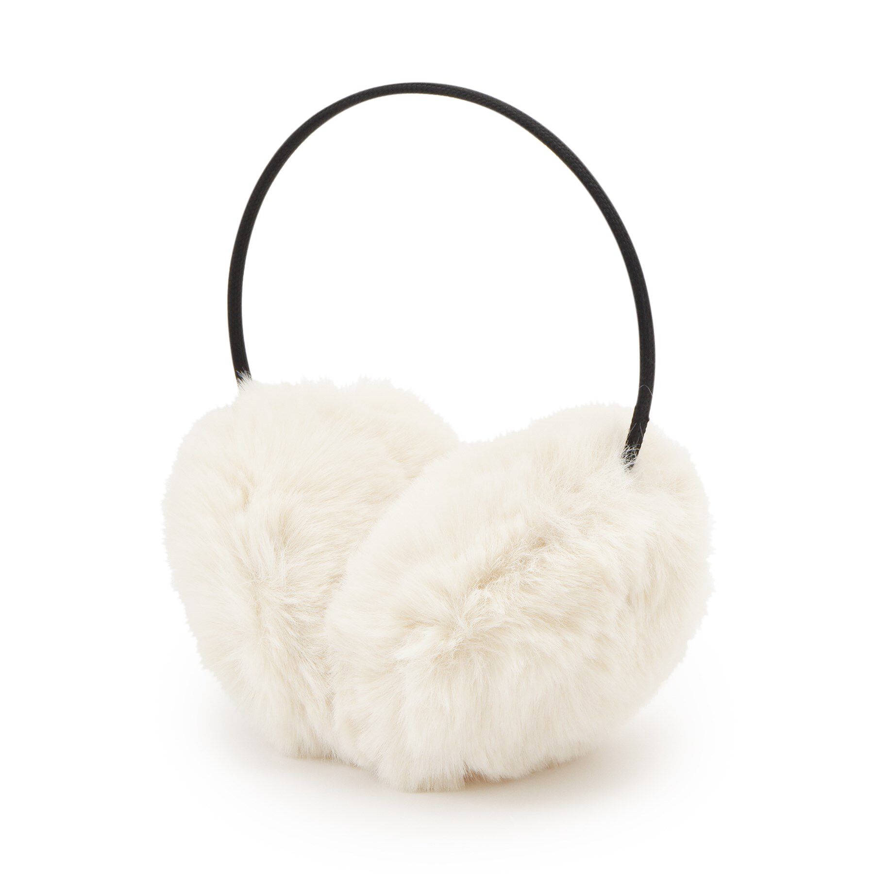 Ober Tashe「フェイクファーイヤーマフ」|イヤーマフ|アイボリー(004)