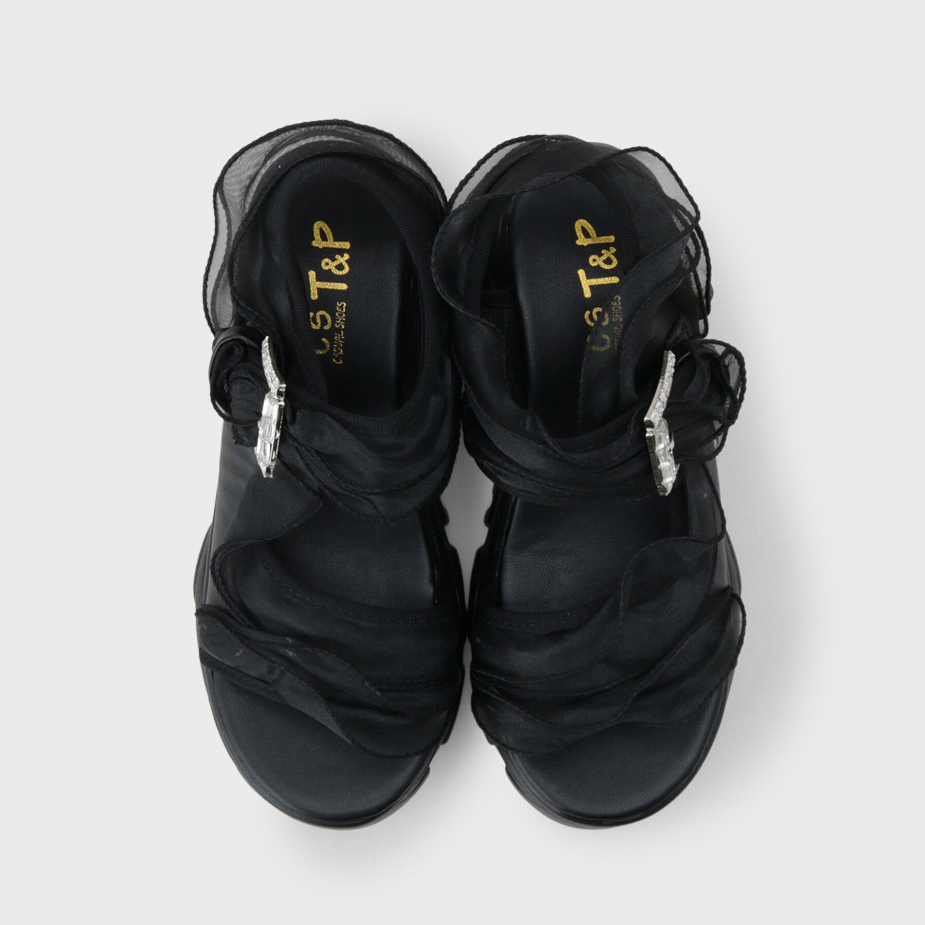 csT&P「厚底ダブルソールシフォンサンダル」|サンダル|