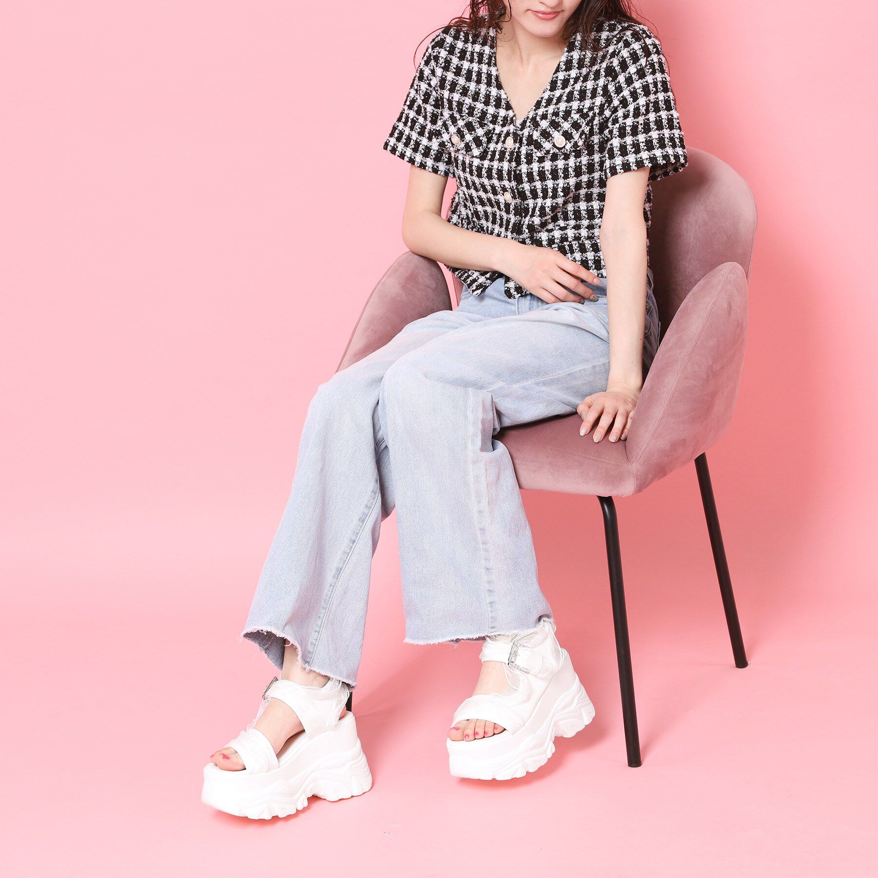 csT&P「厚底ダブルソールシフォンサンダル」|サンダル|