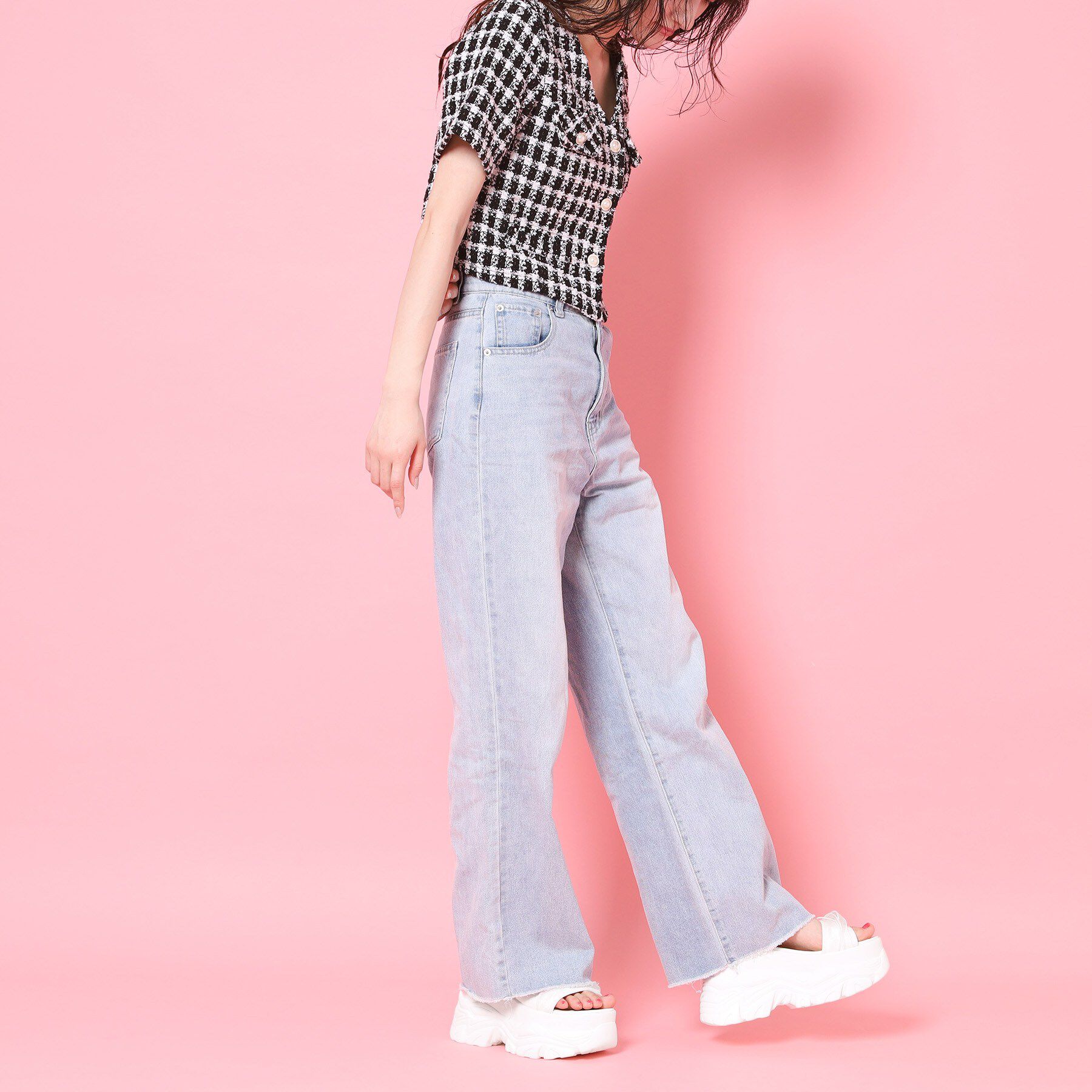 csT&P「厚底ダブルソールシフォンサンダル」|サンダル|