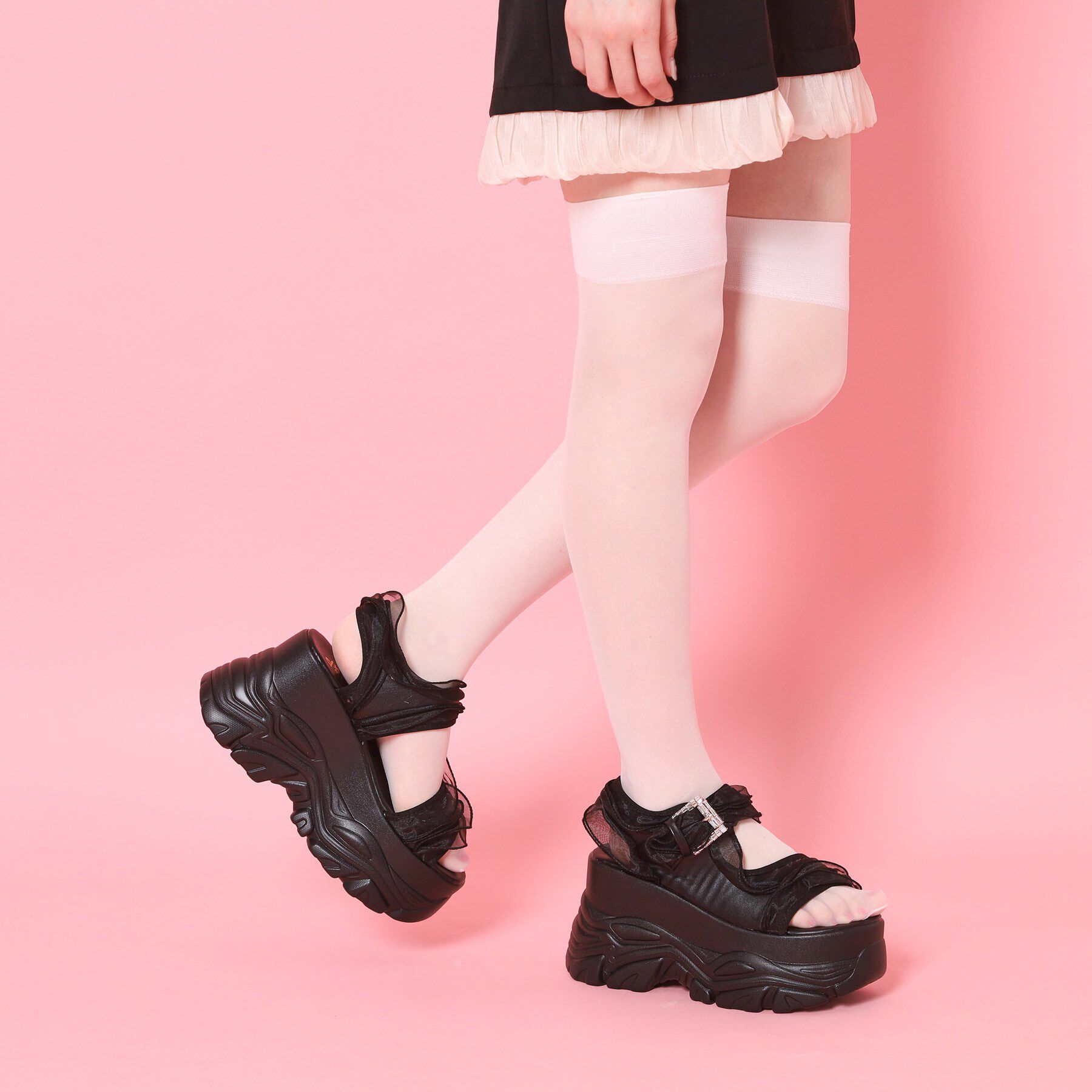 csT&P「厚底ダブルソールシフォンサンダル」|サンダル|