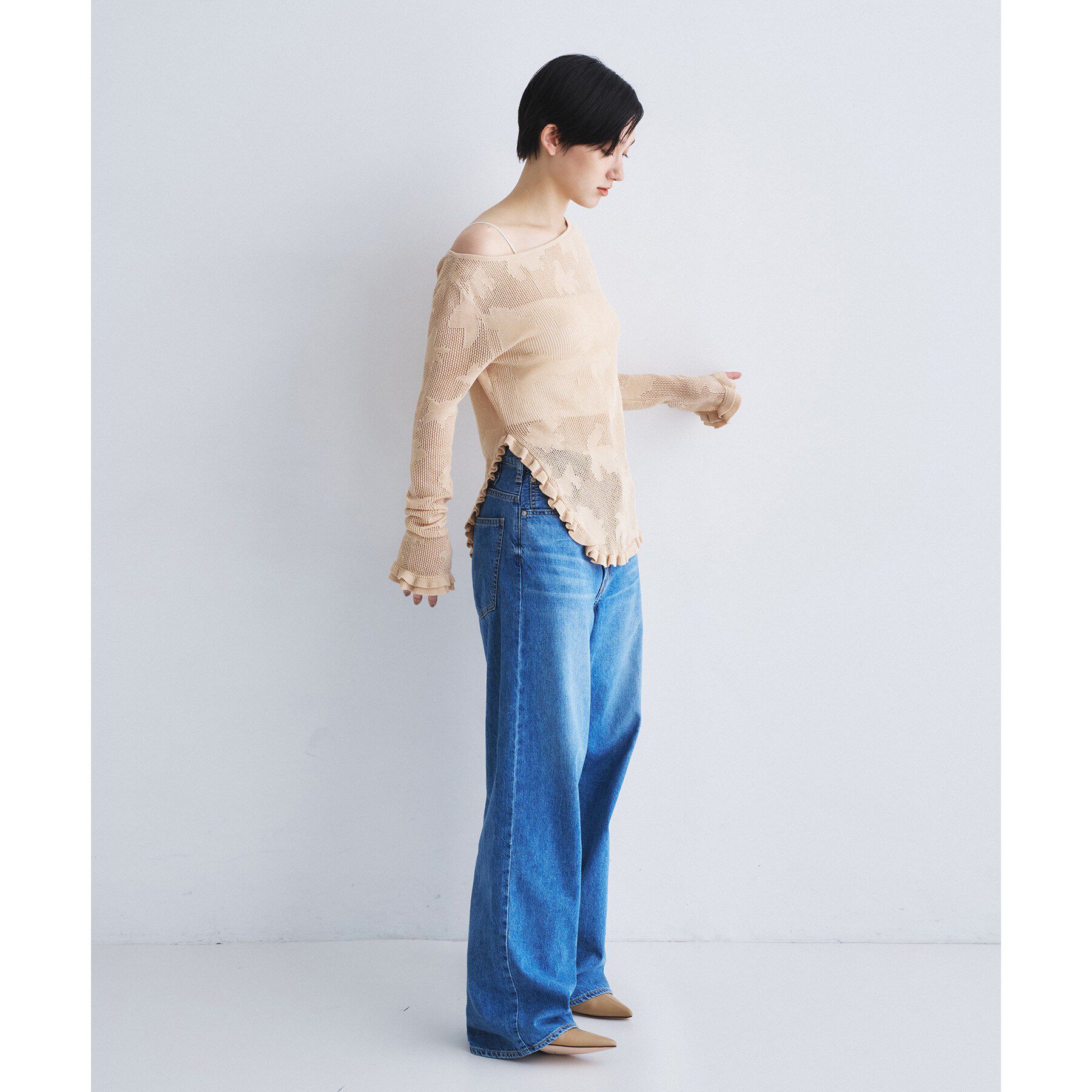 CODE A「flower mesh pullover」|ニット・セーター|