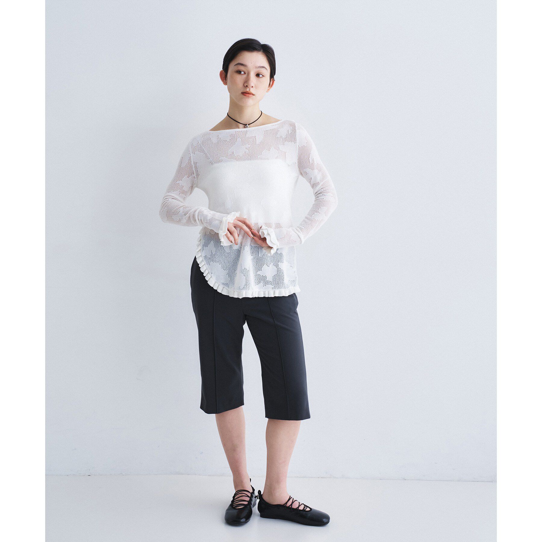 CODE A「flower mesh pullover」|ニット・セーター|