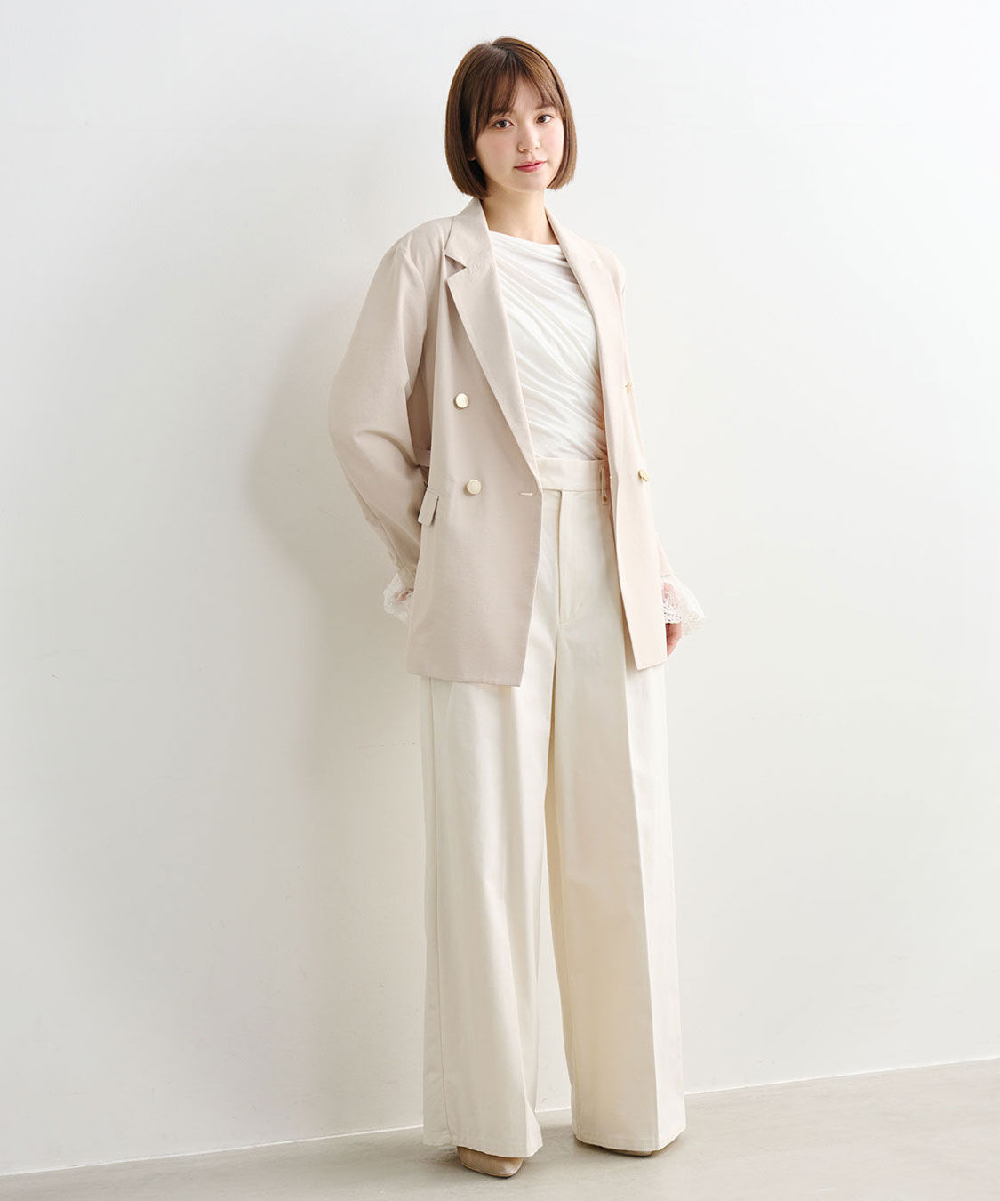 COCO DEAL「アシメネックドレープカットソー」|Tシャツ・カットソー|