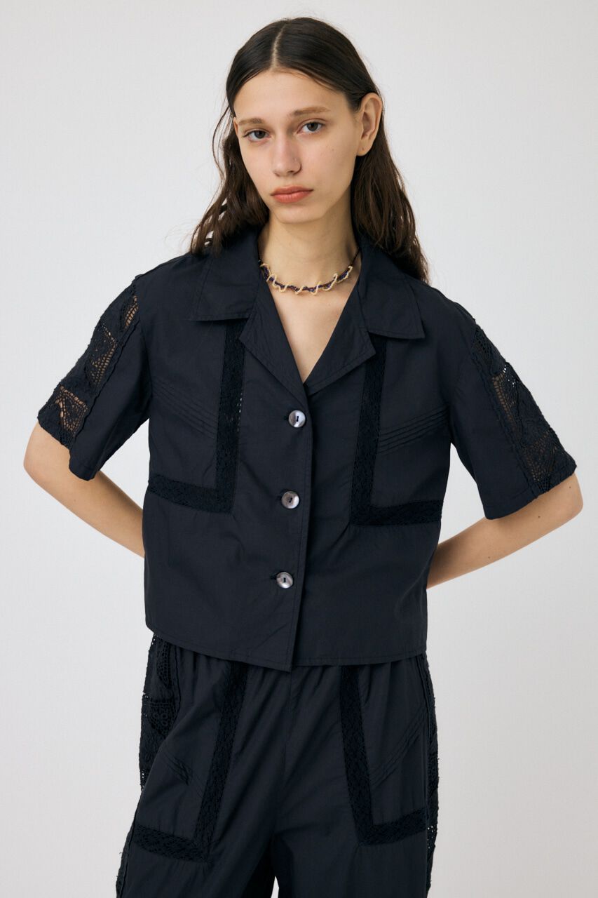 MOUSSY「CROCHET COMBI シャツ」|シャツ・ブラウス|