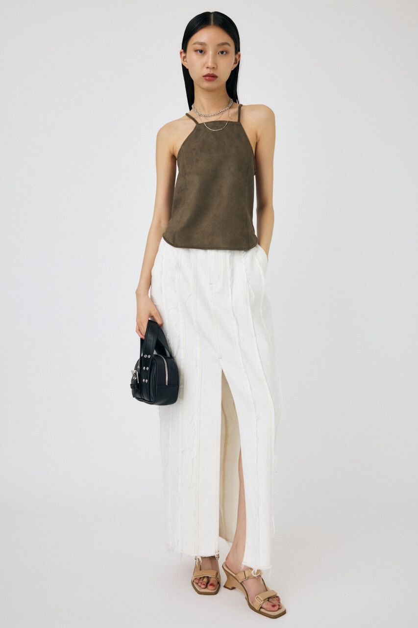 MOUSSY「FRONT SLIT FRINGE スカート」|スカート|