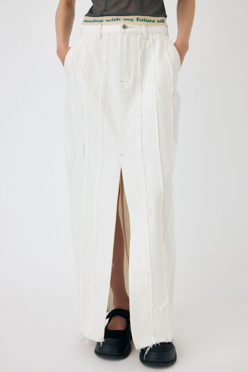 MOUSSY「FRONT SLIT FRINGE スカート」|スカート|