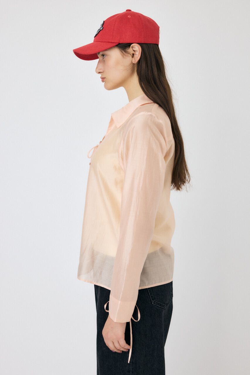 MOUSSY「RIBBON シアーシャツ」|シャツ・ブラウス|
