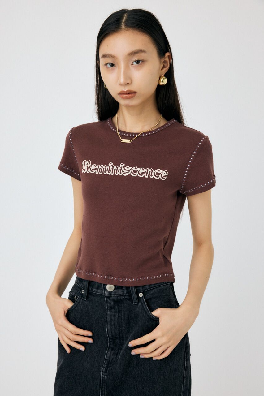MOUSSY「CONTRAST ステッチ Tシャツ」|Tシャツ・カットソー|BRN