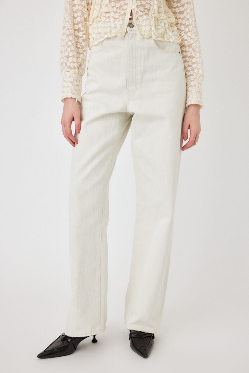 MOUSSY「HW WHT LOOSE STRAIGHT」|デニム|