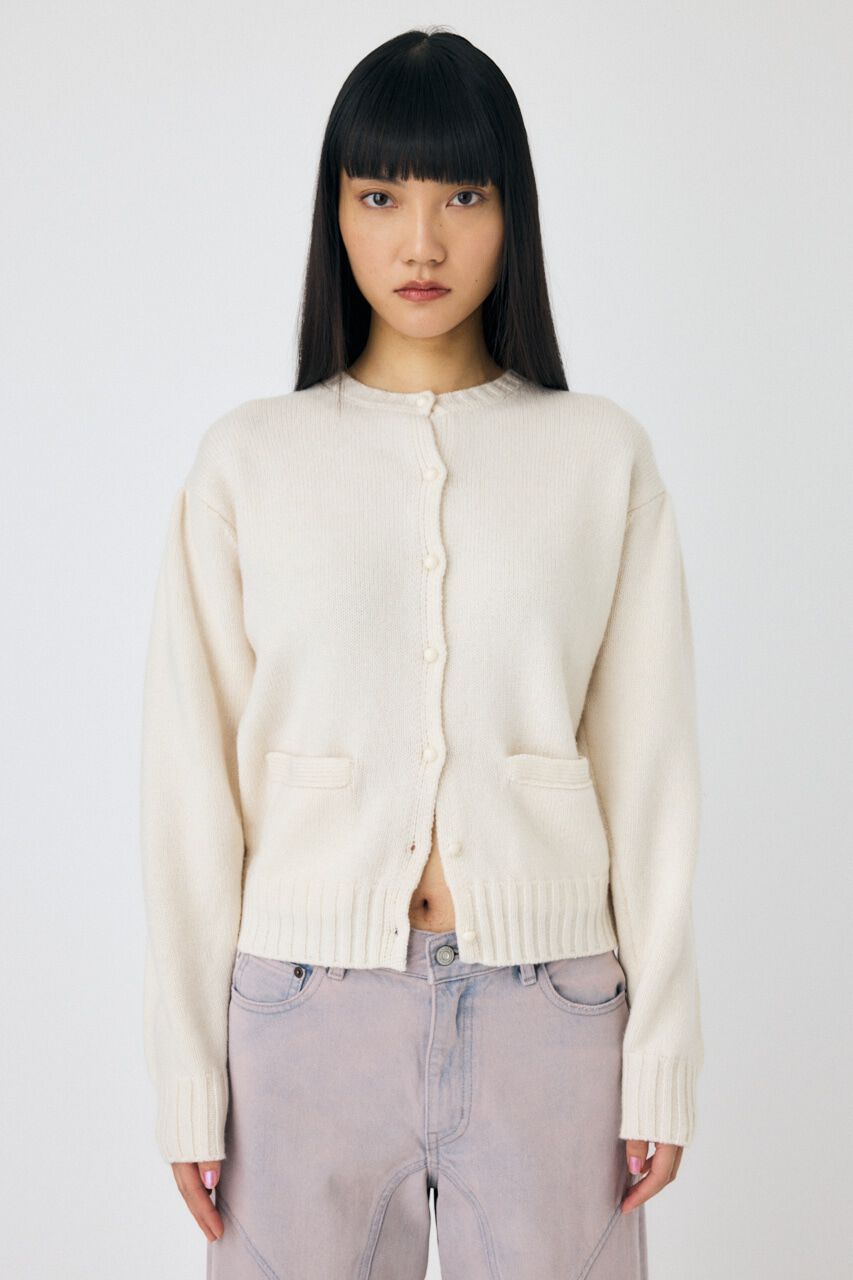 MOUSSY「BUTTON UP ニットカーディガン」|カーディガン|