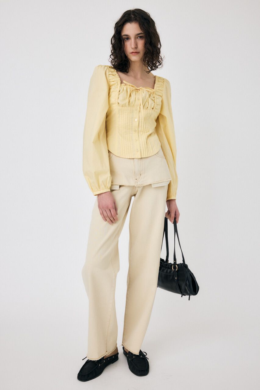 MOUSSY「PUFF SLEEVE CORSET FIT ブラウス」|シャツ・ブラウス|