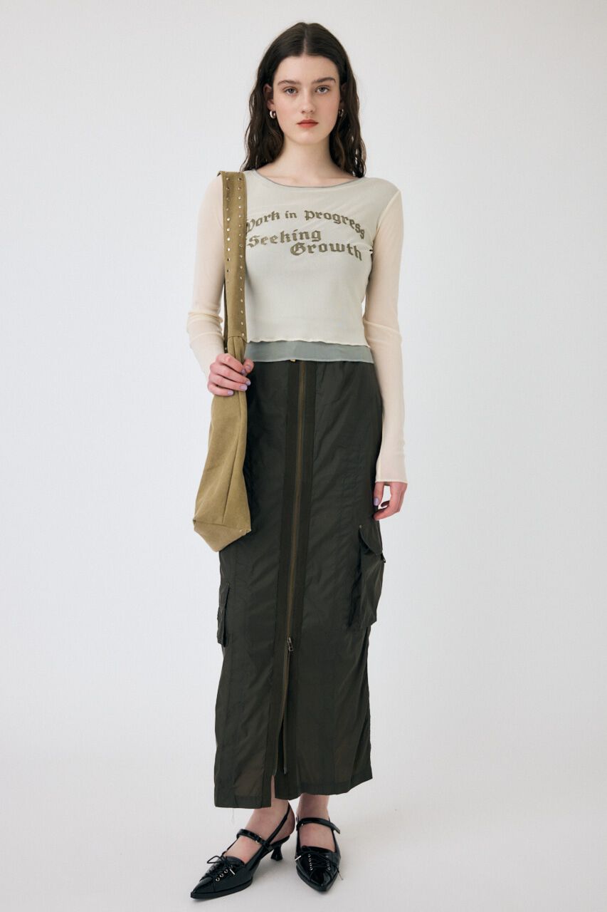 MOUSSY「SHEER LAYERED ロングスリーブTシャツ」|Tシャツ・カットソー|