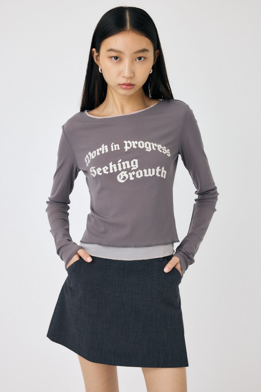 MOUSSY「SHEER LAYERED ロングスリーブTシャツ」|Tシャツ・カットソー|