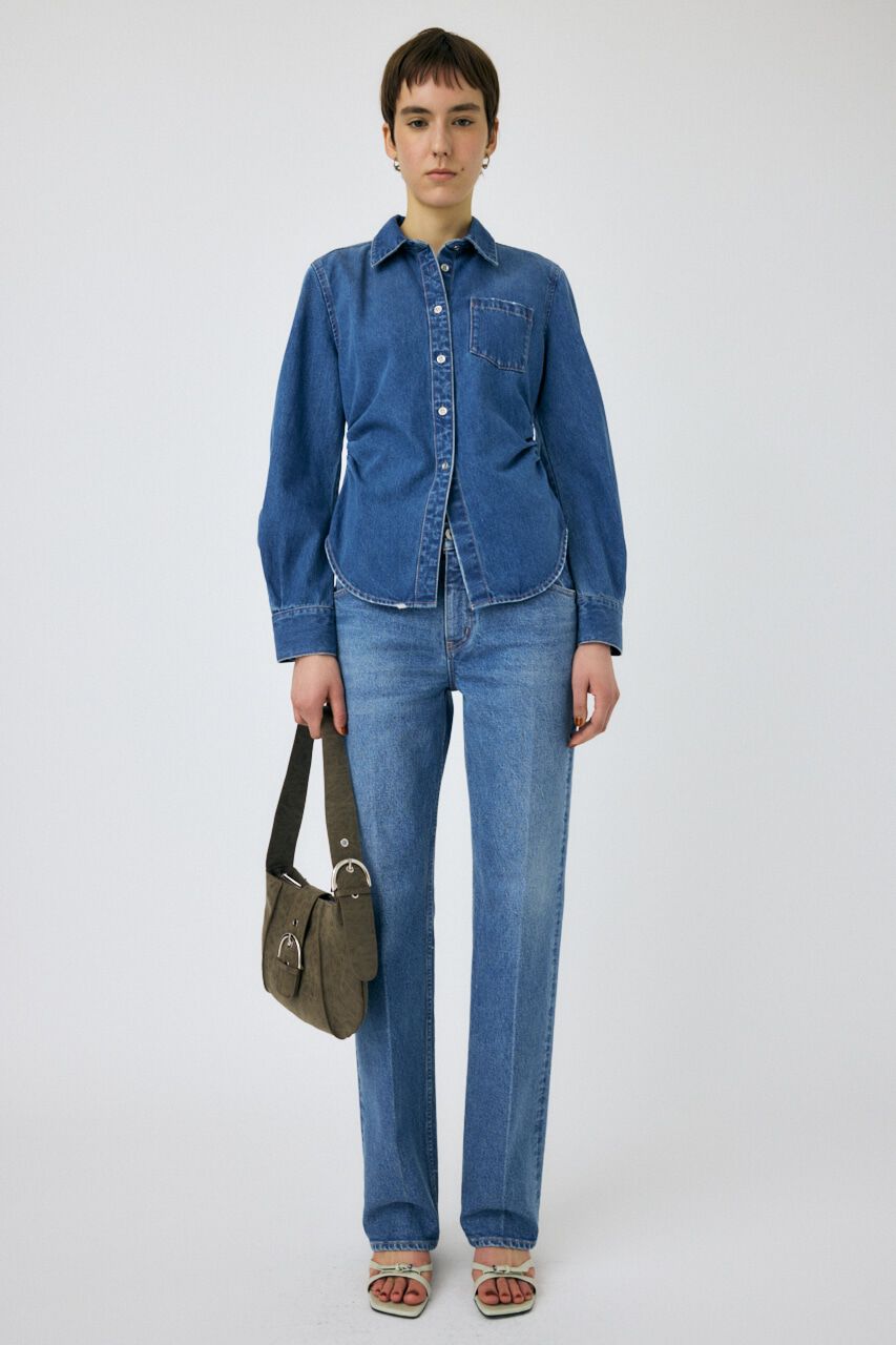 MOUSSY「WAIST FIT デニムシャツ」|シャツ・ブラウス|