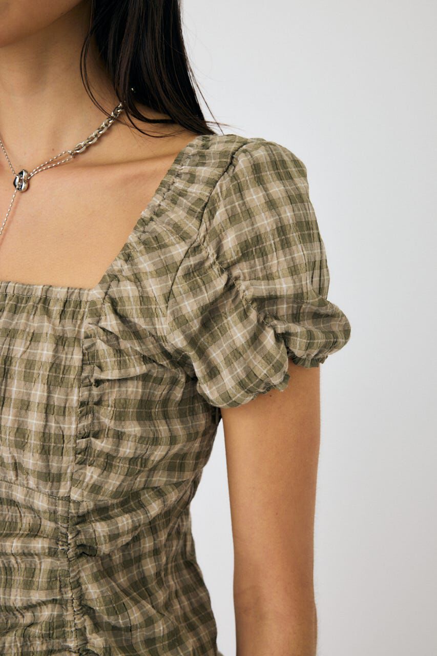 MOUSSY「GATHER RIBBON ミニドレス」|ワンピース|