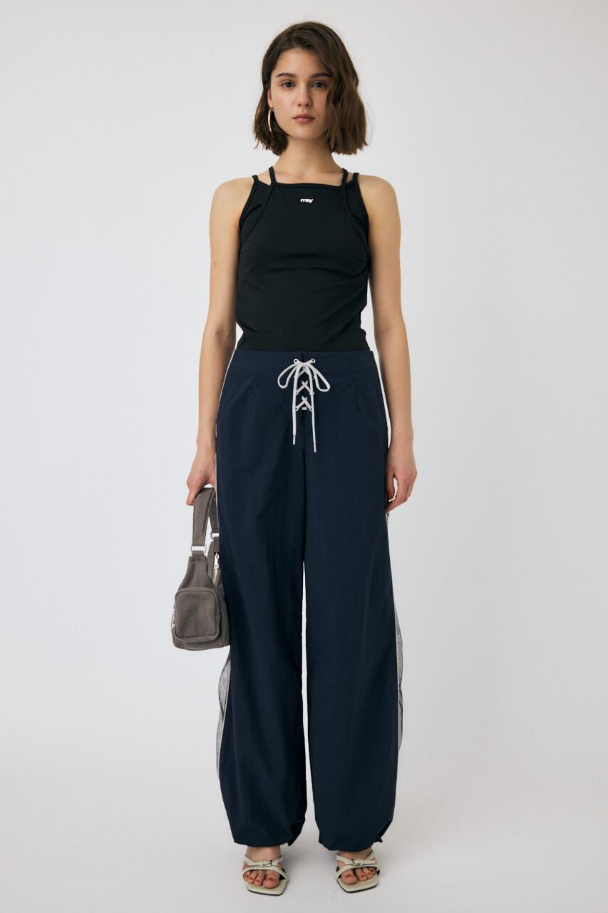 MOUSSY「SHEER PANEL LACE UP パンツ」|その他|