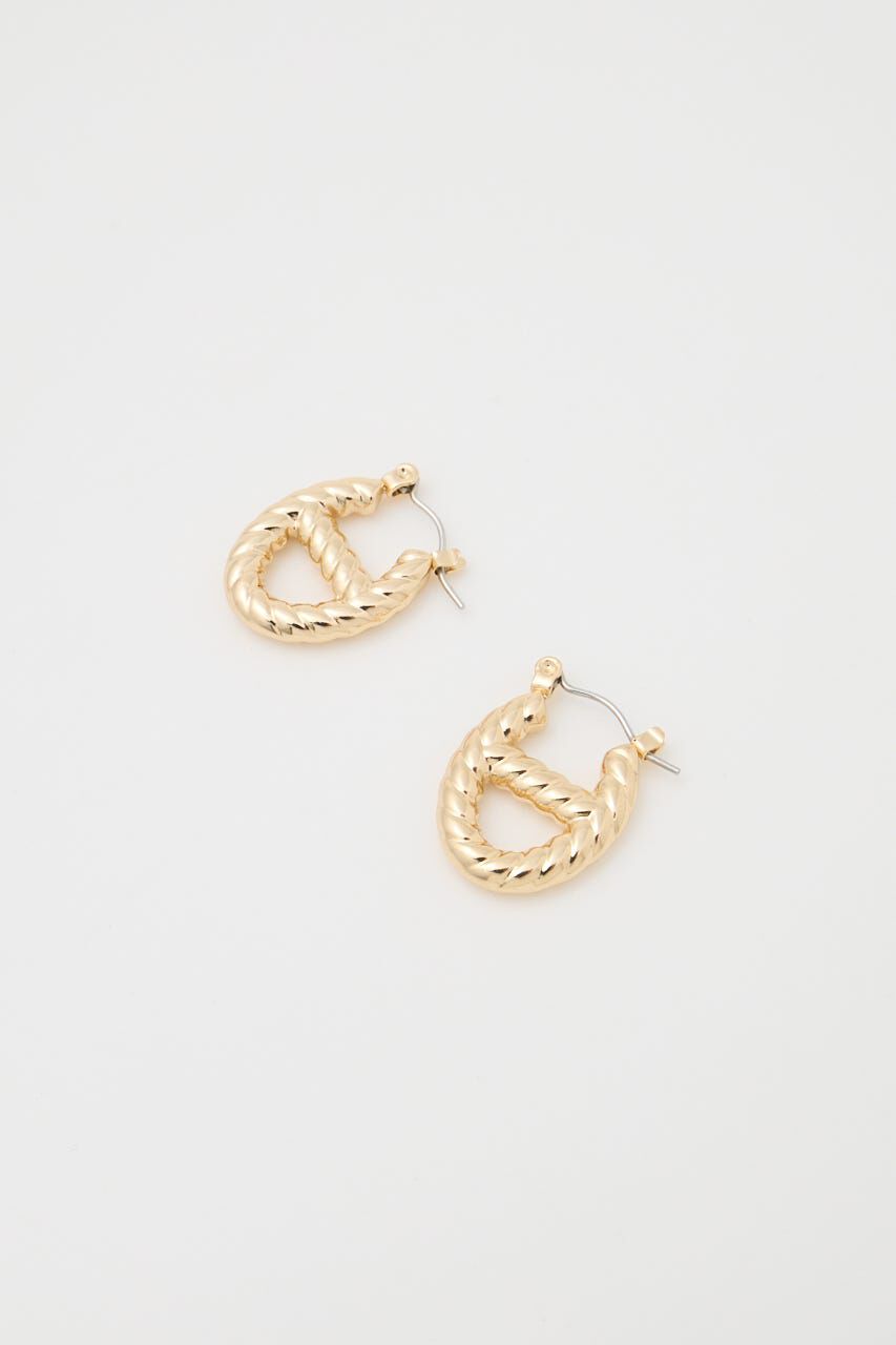 MOUSSY「OVAL ROPE HOOP イヤリング」|ピアス|