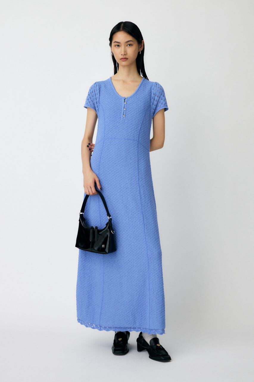 MOUSSY「OPEN NECK MERMAID ドレス」|ワンピース|L/BLU1