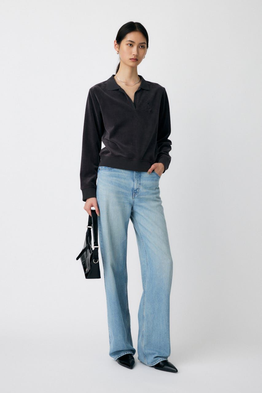 MOUSSY「VELOUR POLO ロングスリーブＴシャツ」|Tシャツ・カットソー|