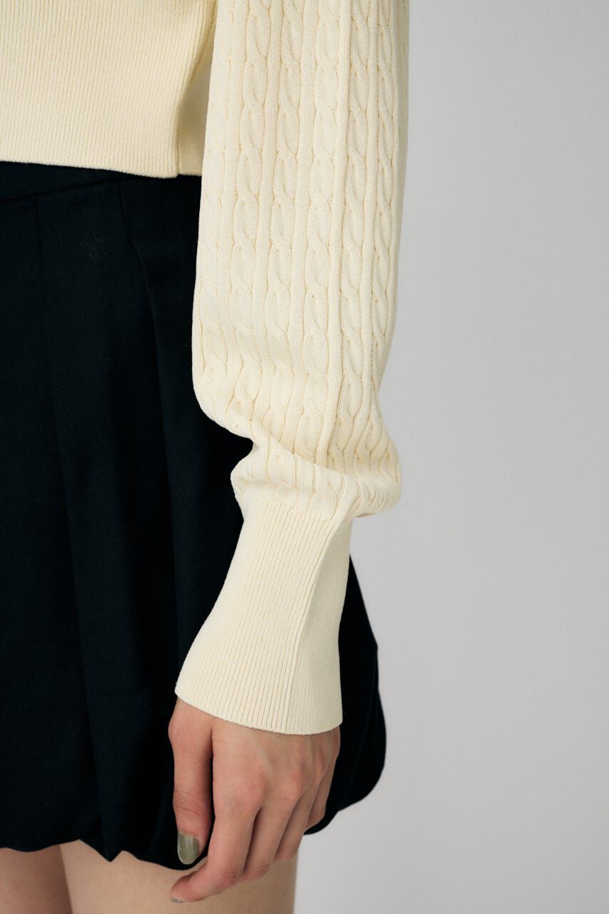 MOUSSY「LOGO CABLE カーディガン」|カーディガン|