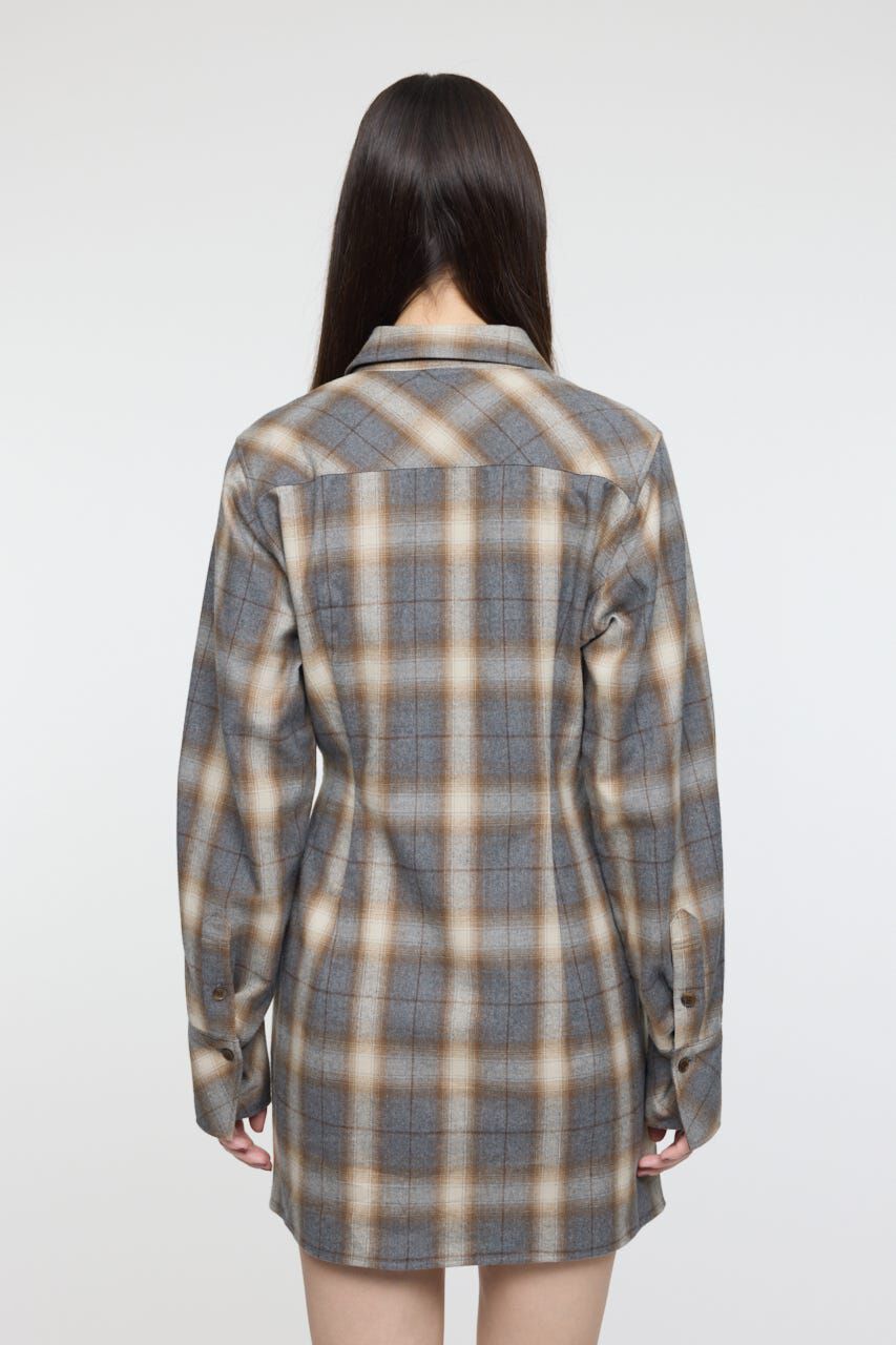 MOUSSY「CHECK SHIRT ドレス」|ワンピース|