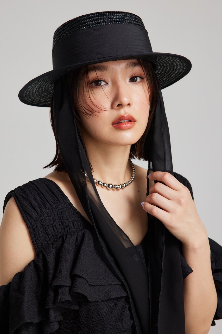 rienda「レディーカンカン帽」|その他|BLK
