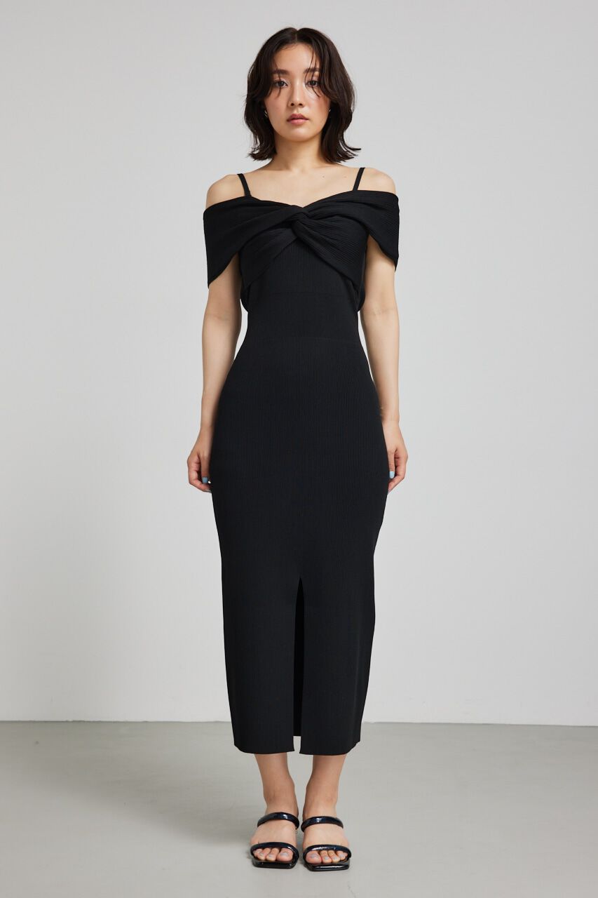 rienda「アシンメトリータイトニットワンピース」|ワンピース|