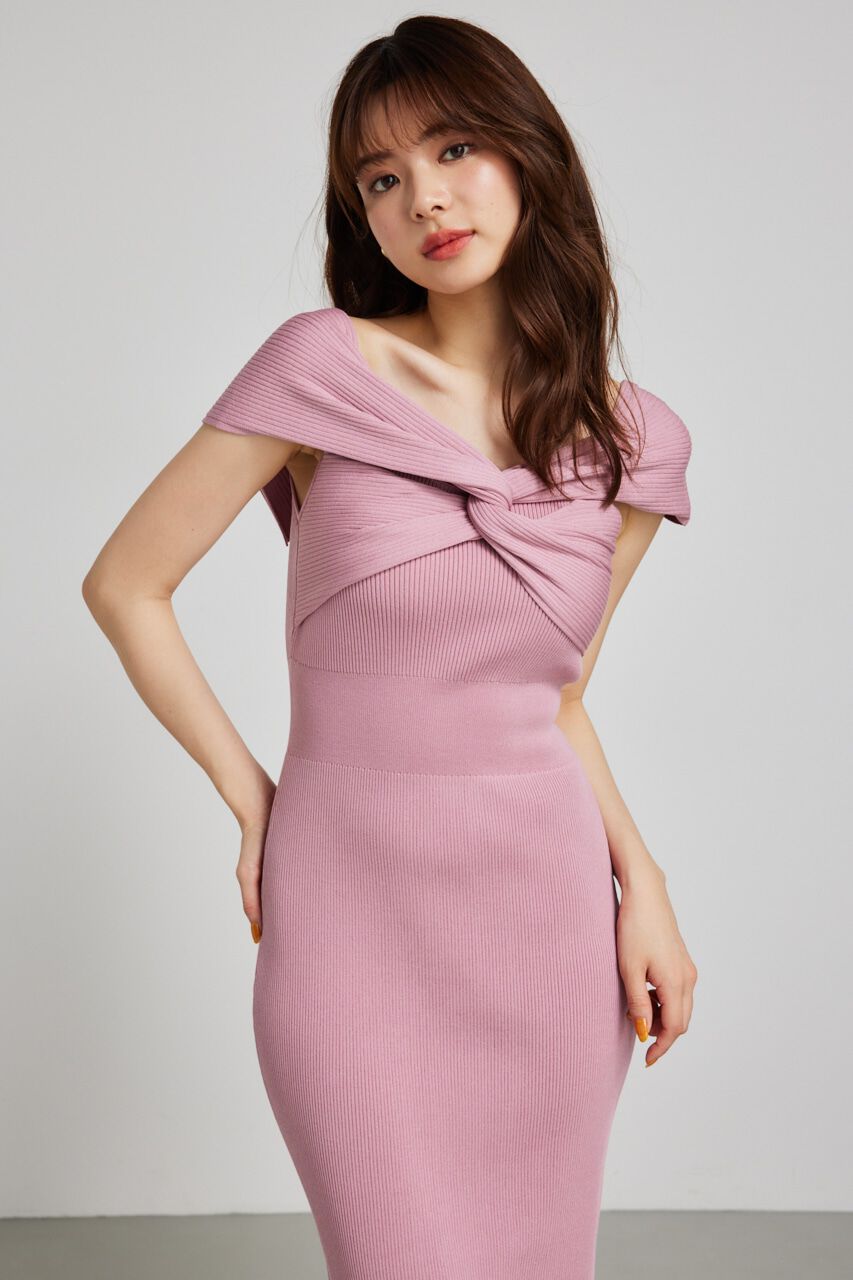 rienda「アシンメトリータイトニットワンピース」|ワンピース|