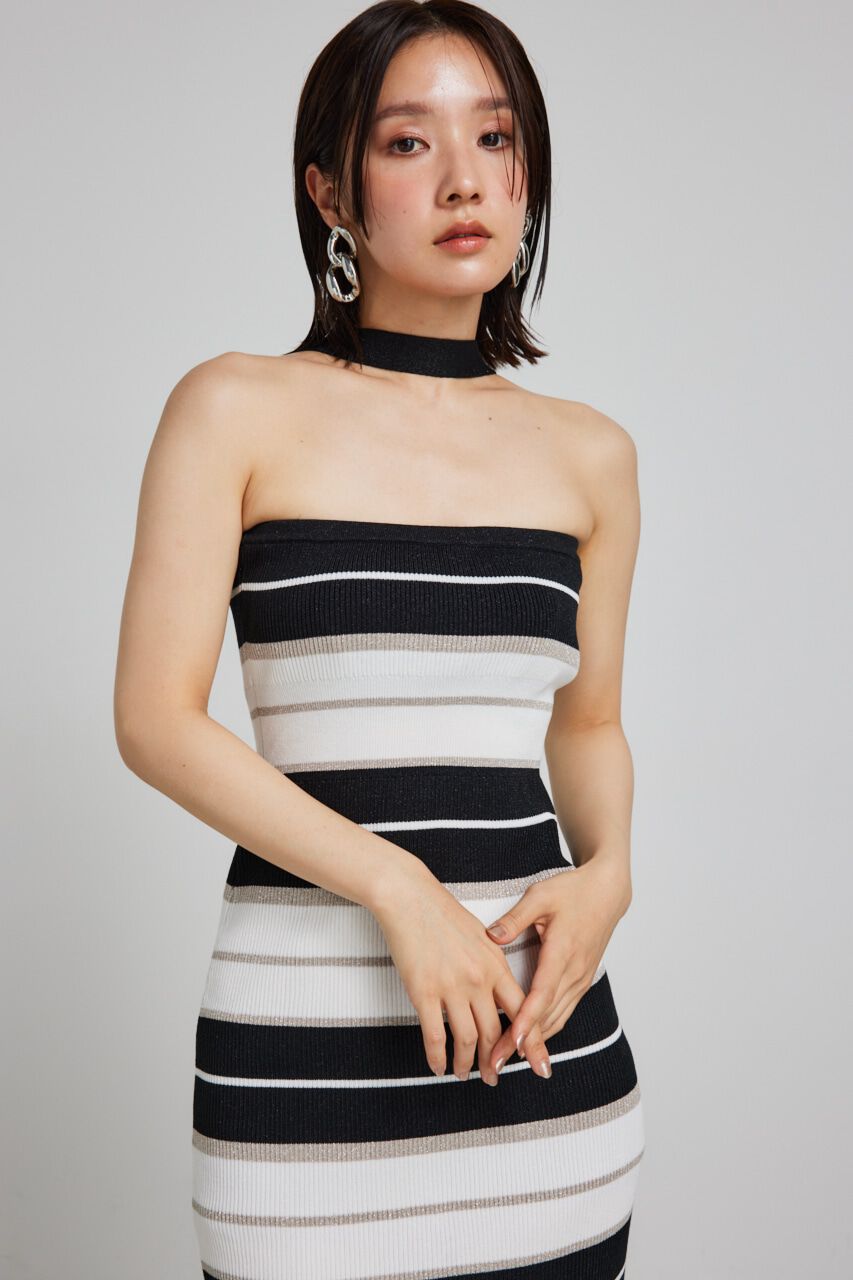 rienda「ホルターネックタイトニットワンピース」|ワンピース|