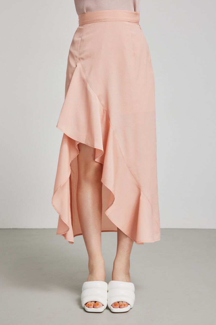 rienda「ラッフルフリルスリットジャストウエストスコショートパンツ」|スカート|