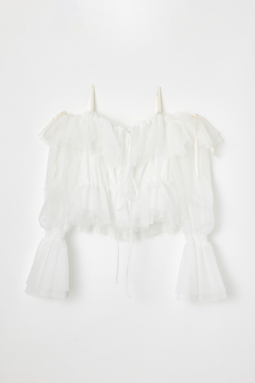 rienda「2WAYギャザーオフショルチュールブラウス」|シャツ・ブラウス|