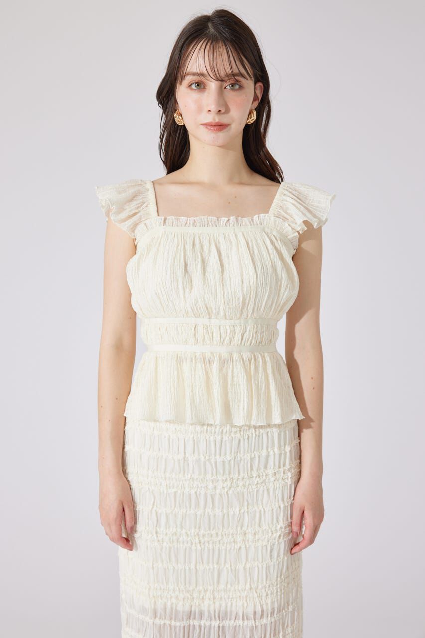 rienda「フリルギャザートップス」|シャツ・ブラウス|