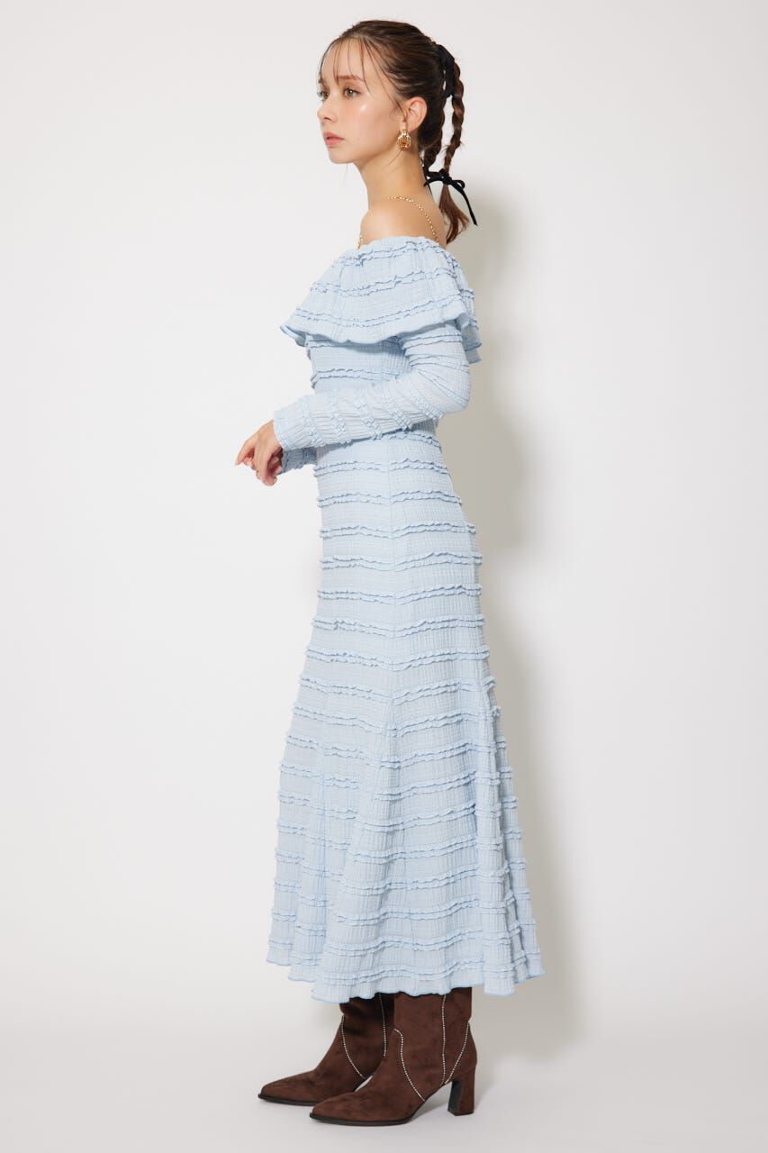 rienda「レースカットオフショルワンピース」|ワンピース|