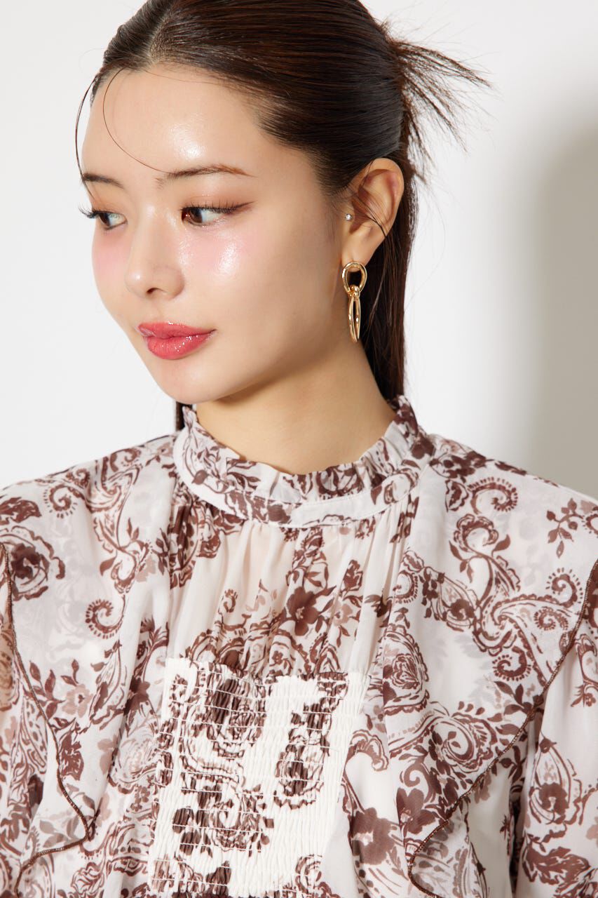 rienda「フロントロングフリルマルチパターンワンピース」|ワンピース|