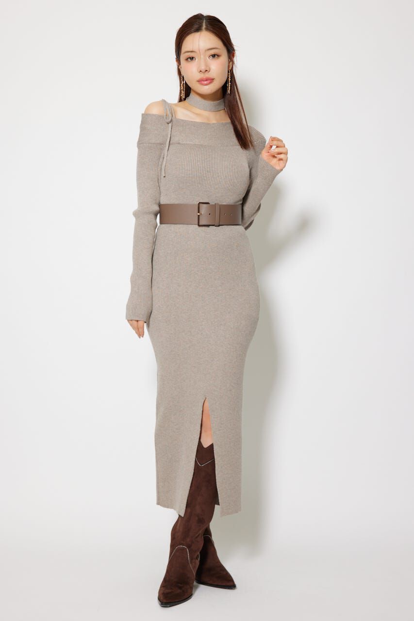 rienda「many wayワンショルニットワンピース」|ワンピース|